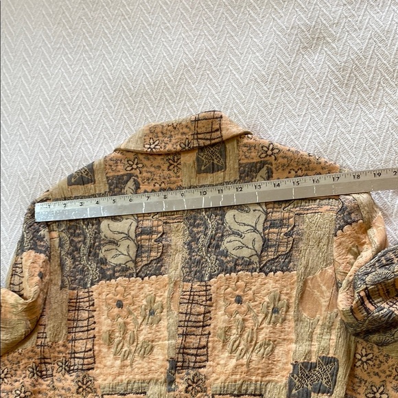 Women's Patchwork Pink Floral Blazer Cottagecore Boho Made in Germany Vintage - Picture 13 of 16